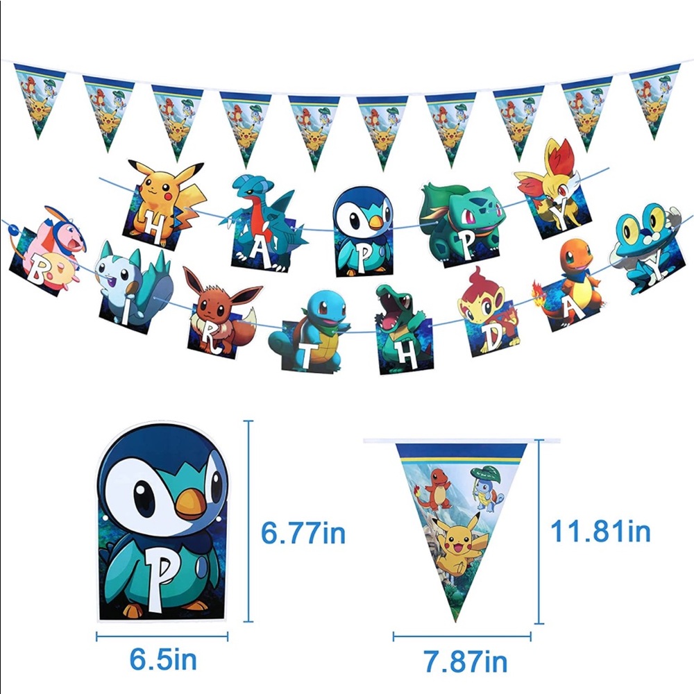 Pokémon happy birthday banner